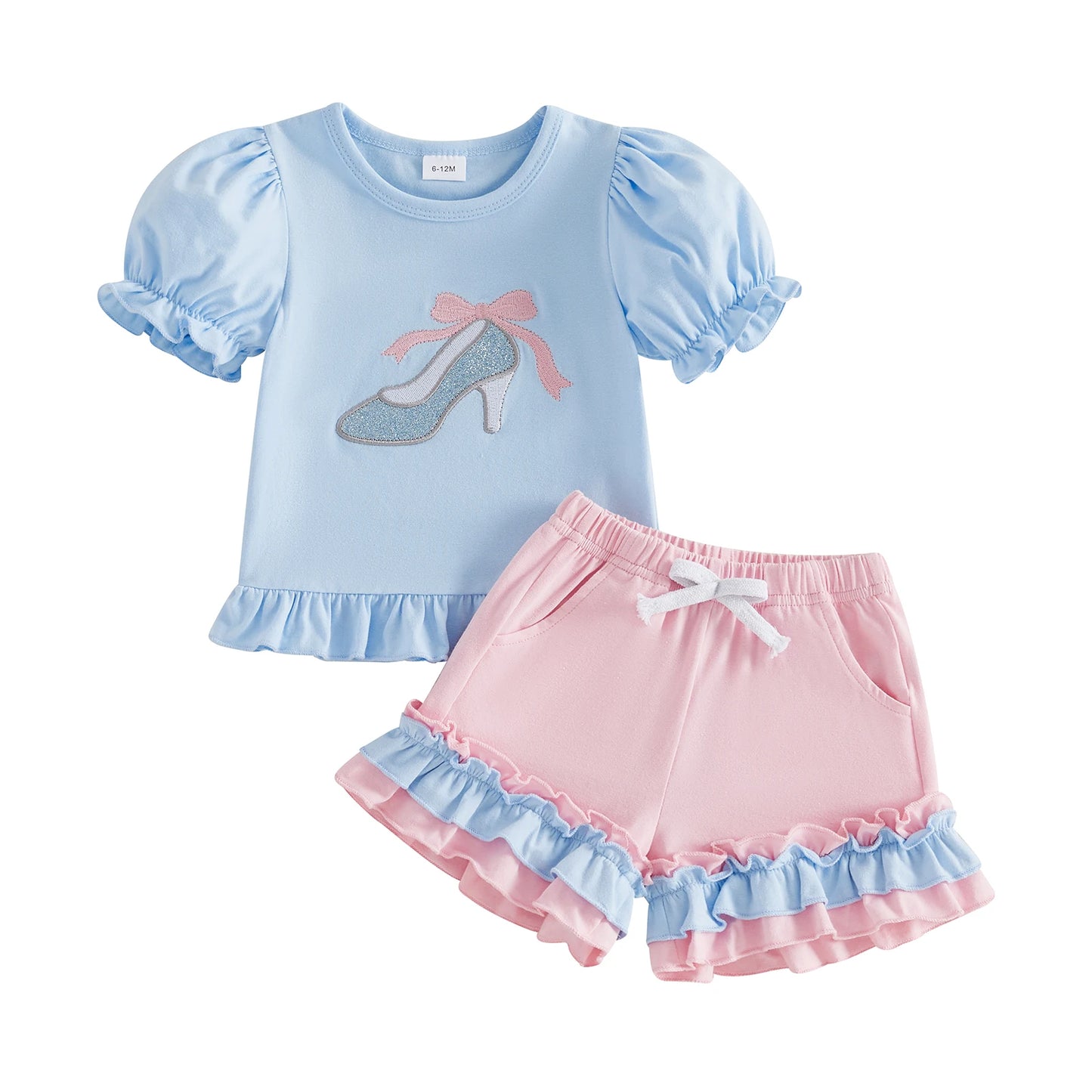Cotton Cinderella Carriage & Glass Slipper Ruffle Sets