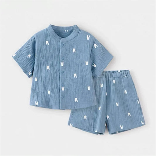 100% Soft Organic Cotton Shirt & Shorts Set