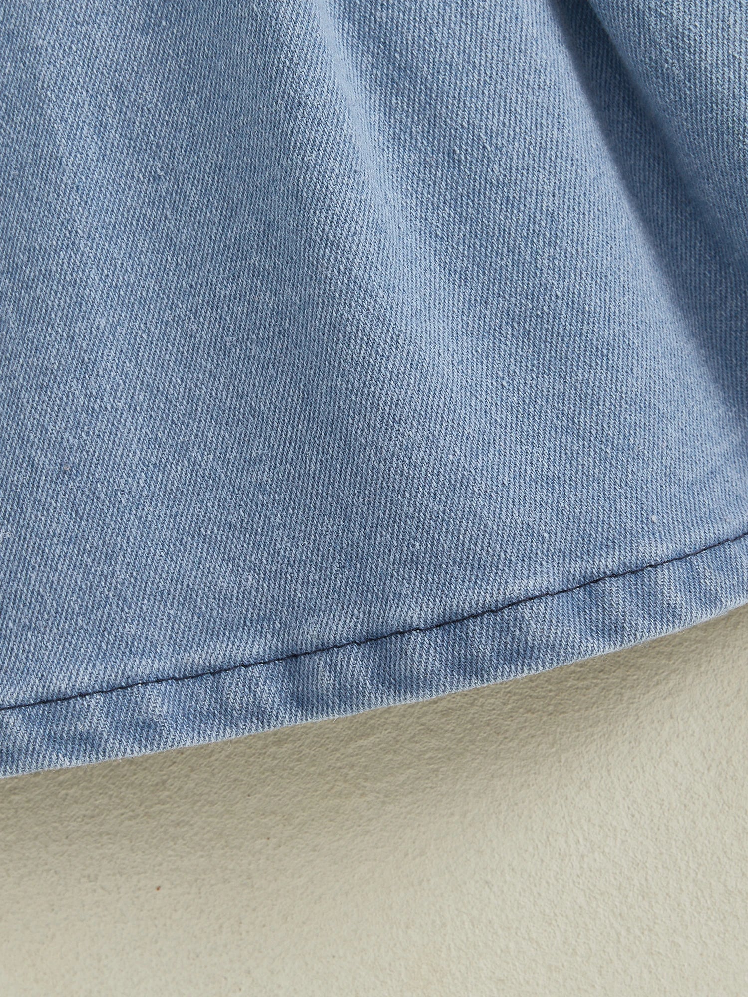 Cotton Chic Sleeveless Denim Belted Girls Cotton Dress