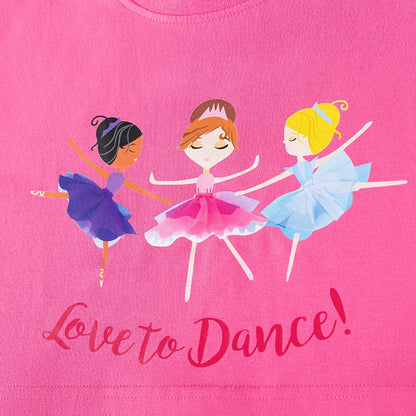 100% Cotton Pink Ballerina Crop Top & Tulle Skirt Set