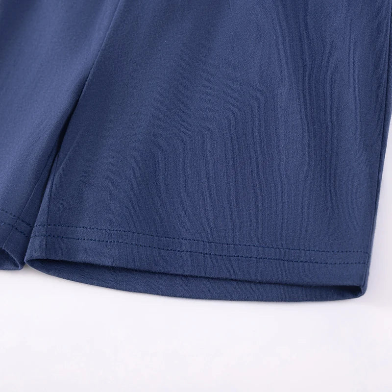 100% Cotton Race Car Print Tee & Navy Shorts Set