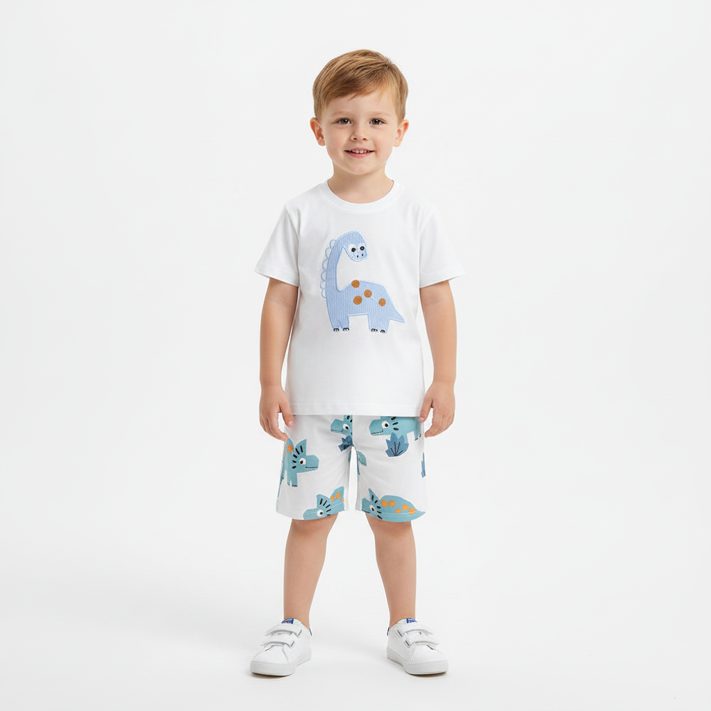 100% Cotton Dinosaur T-Shirt & Shorts Set