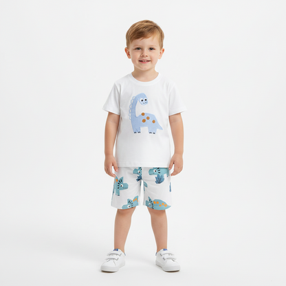 100% Cotton Dinosaur T-Shirt & Shorts Set