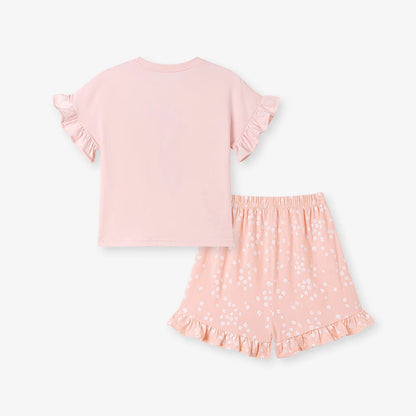 100% Cotton Ruffle Top & Shorts Set