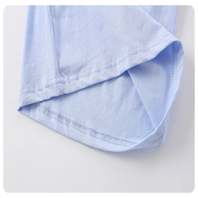 100% Cotton Blue Rainbow Daisy Ruffle Sleeve Top & Shorts Set