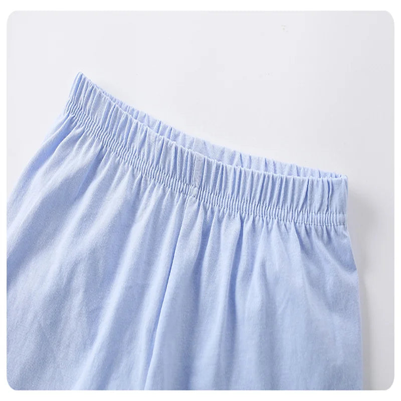 100% Cotton Blue Rainbow Daisy Ruffle Sleeve Top & Shorts Set