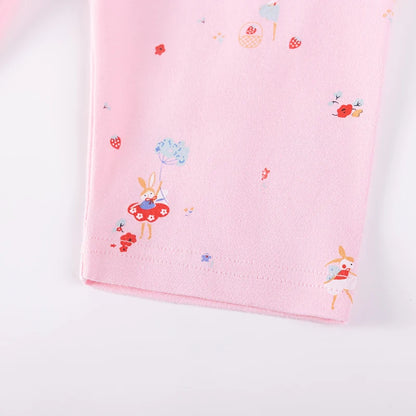 100% Cotton Bunny Ruffle Top & Pink Fairy Leggings