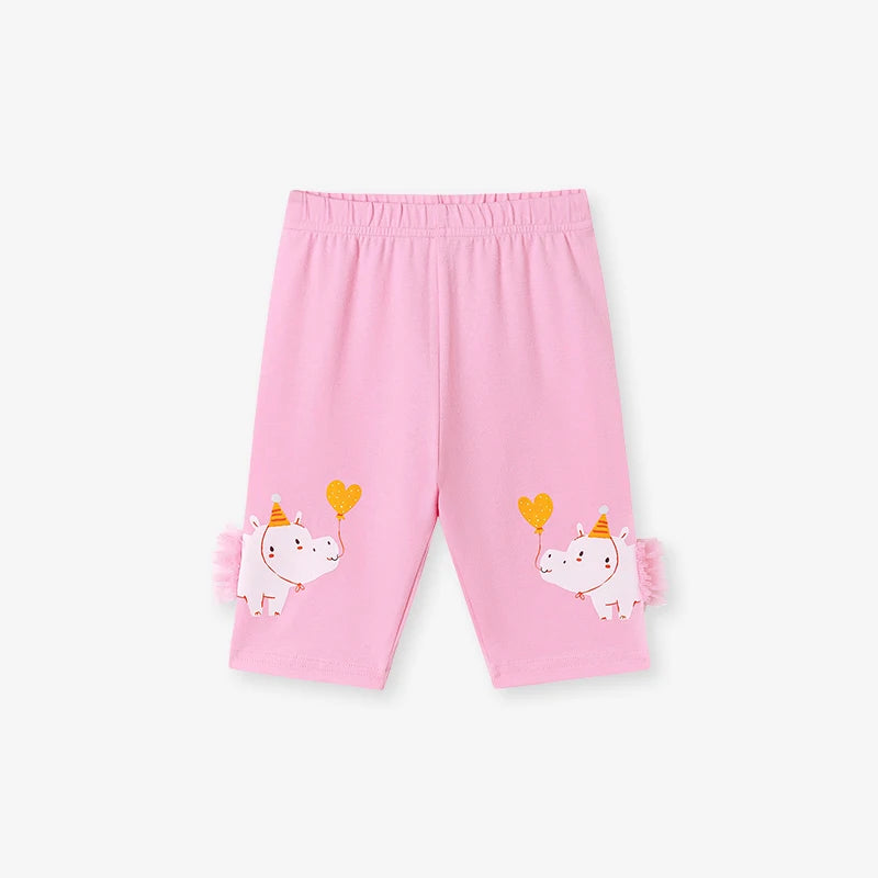 100% Cotton Girls Unicorn Circus Cotton Summer Set – T-Shirt & Capri Pants Outfit