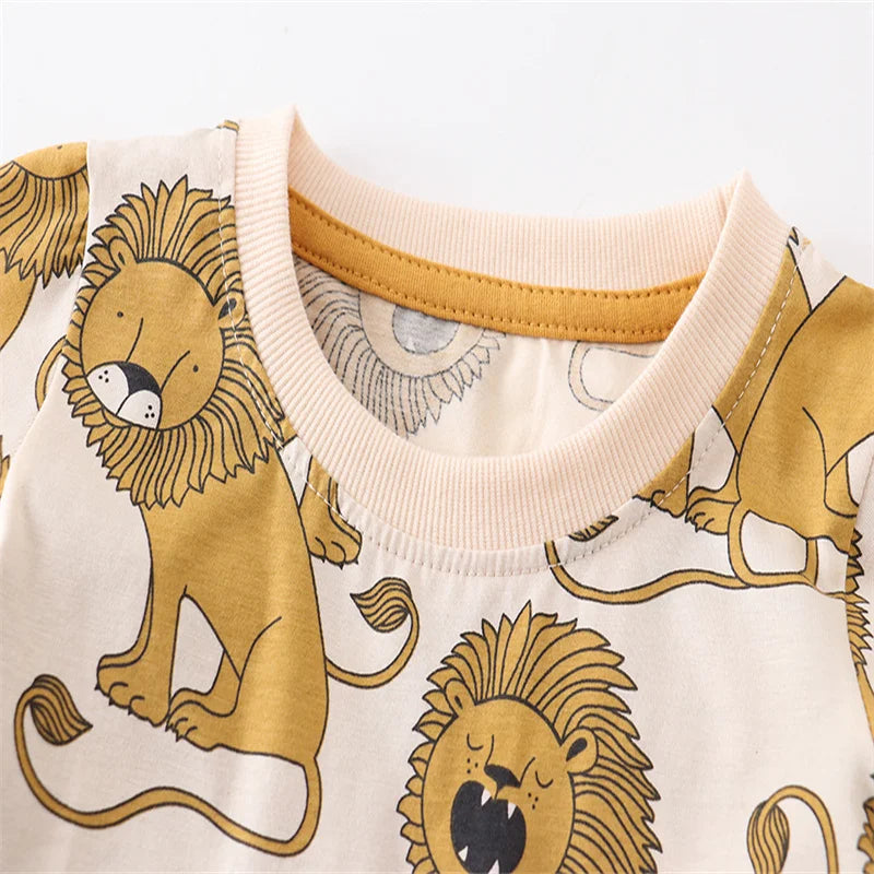 100% Cotton Lion Tee & Shorts Set