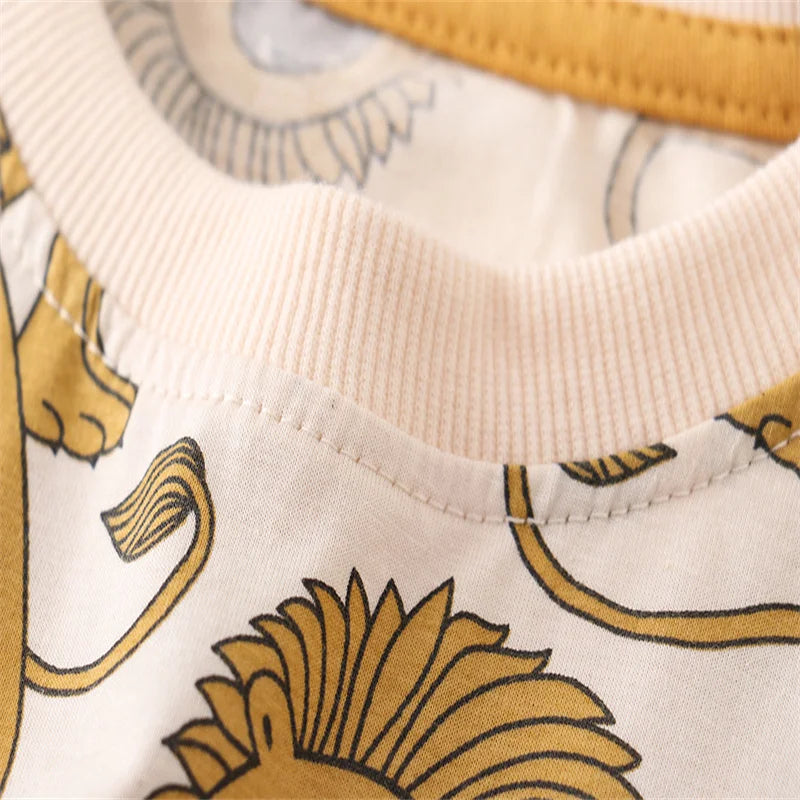 100% Cotton Lion Tee & Shorts Set