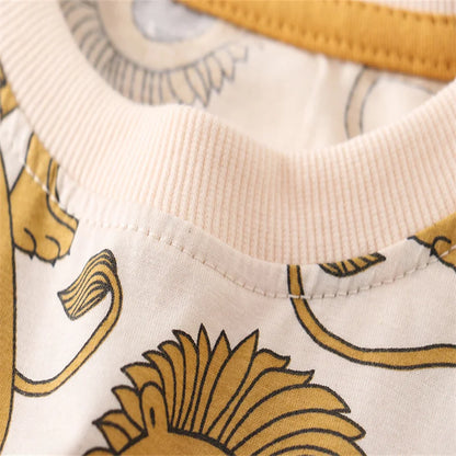100% Cotton Lion Tee & Shorts Set