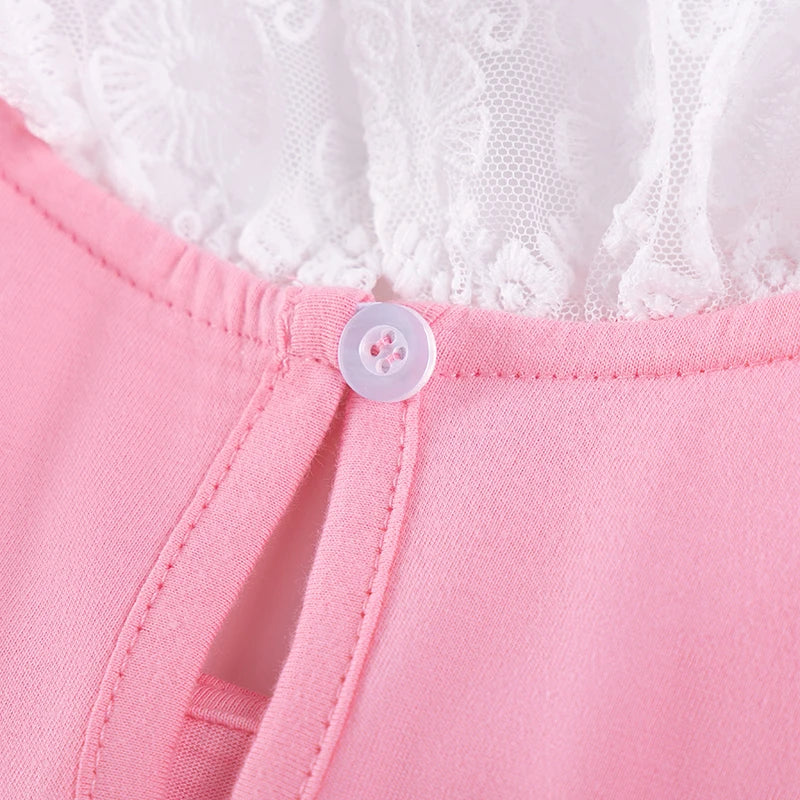 100% Cotton Pink Unicorn Top & Floral Leggings Set