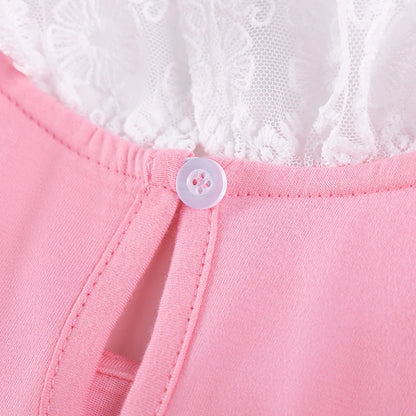 100% Cotton Pink Unicorn Top & Floral Leggings Set