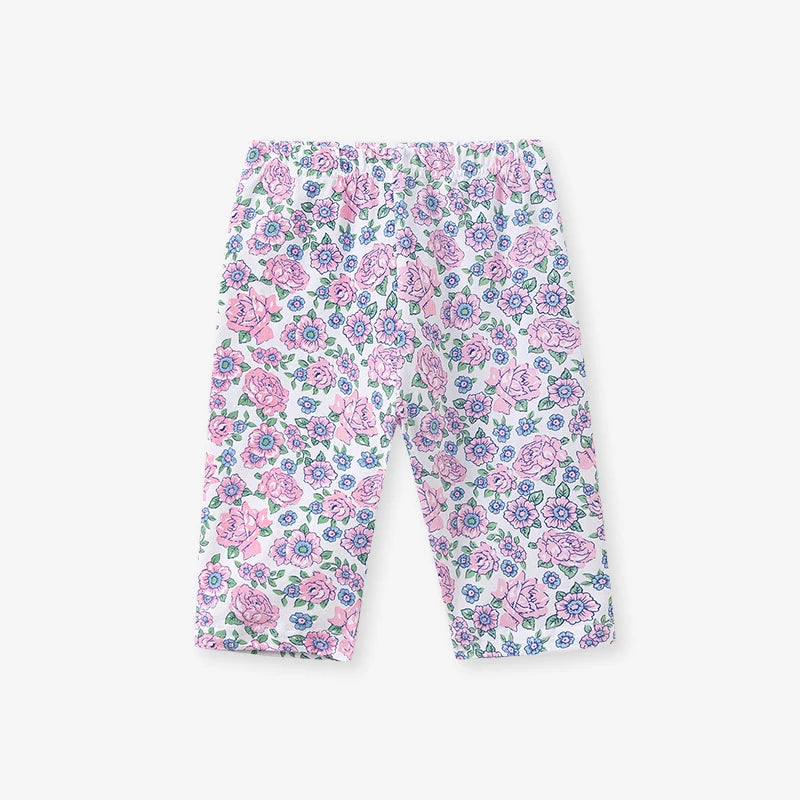 100% Cotton Pink Unicorn Top & Floral Leggings Set