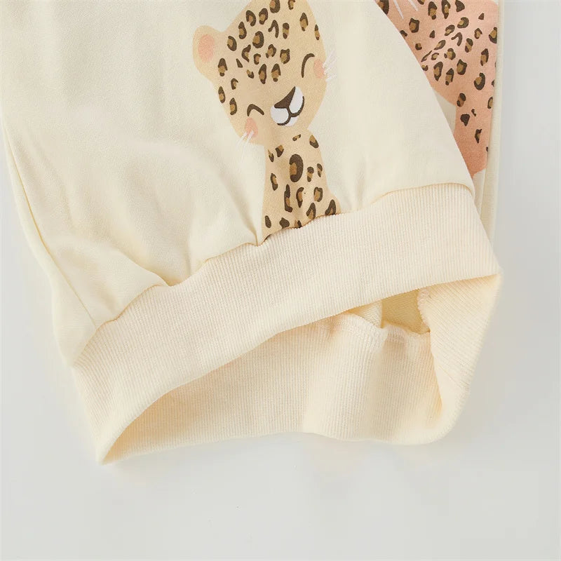 Girls Leopard Sweatshirt & Leggings Set