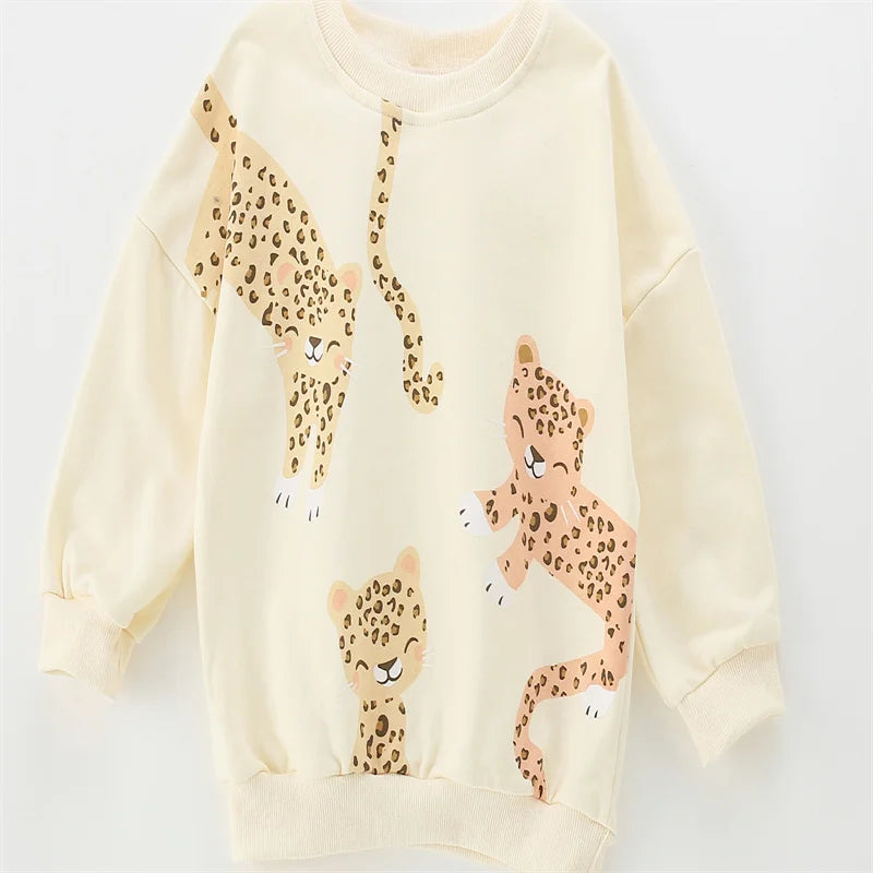 Girls Leopard Sweatshirt & Leggings Set