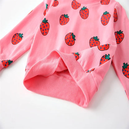 Pink Strawberry Sweatshirt & Joggers Set