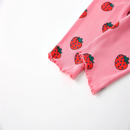 Pink Strawberry Sweatshirt & Joggers Set
