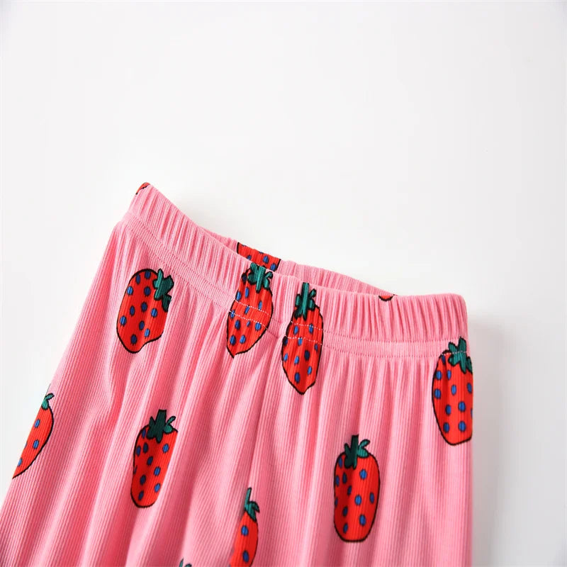 Pink Strawberry Sweatshirt & Joggers Set