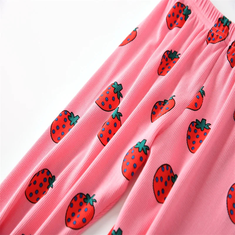 Pink Strawberry Sweatshirt & Joggers Set