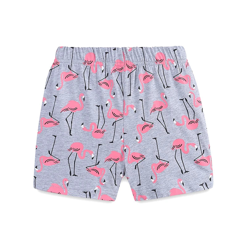 100% Cotton Flamingo Tee & Shorts Set