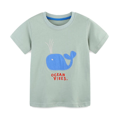 100% Cotton Ocean Vibes Whale T-Shirt & Shorts Set
