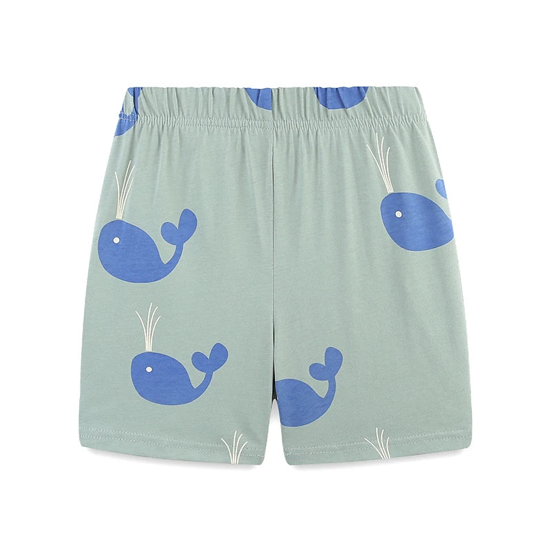 100% Cotton Ocean Vibes Whale T-Shirt & Shorts Set