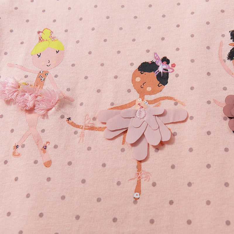 100% Cotton Pink Tinkerbell Ballet Tee & Leggings Set