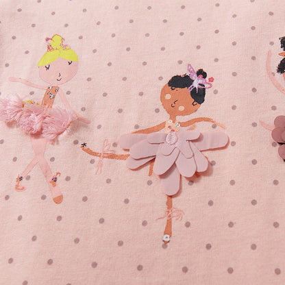 100% Cotton Pink Tinkerbell Ballet Tee & Leggings Set