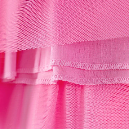 100% Cotton Pink Unicorn Rainbow Tulle Dress