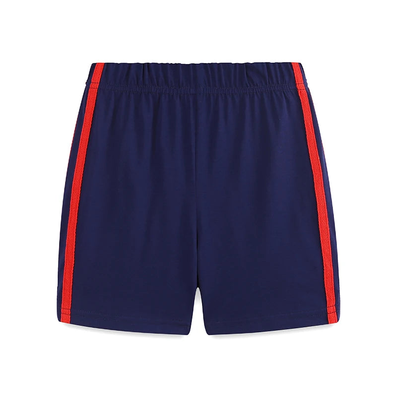 100% Cotton Vintage Car Tee & Navy Blue Shorts Set