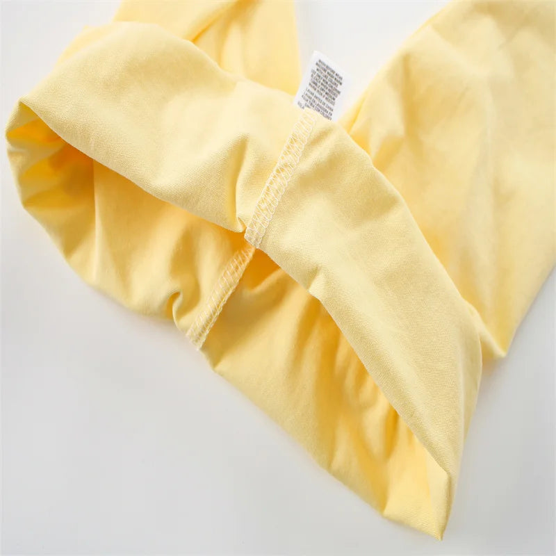 100% Cotton Yellow Swan Polka Dot Top & Leggings Set