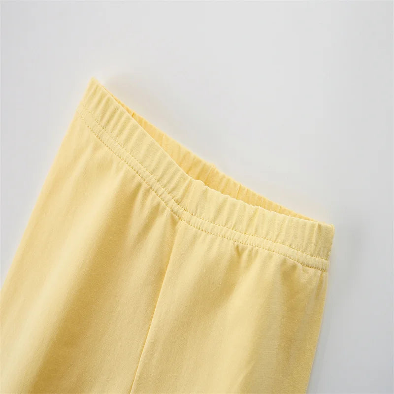 100% Cotton Yellow Swan Polka Dot Top & Leggings Set