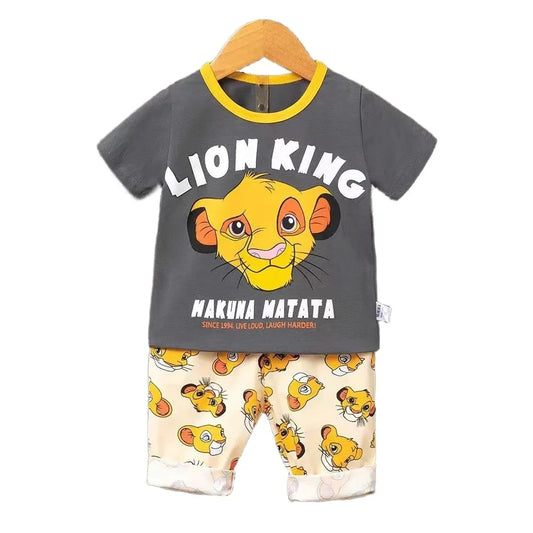 100% Cotton Lion King T-Shirt & Shorts Cotton Set