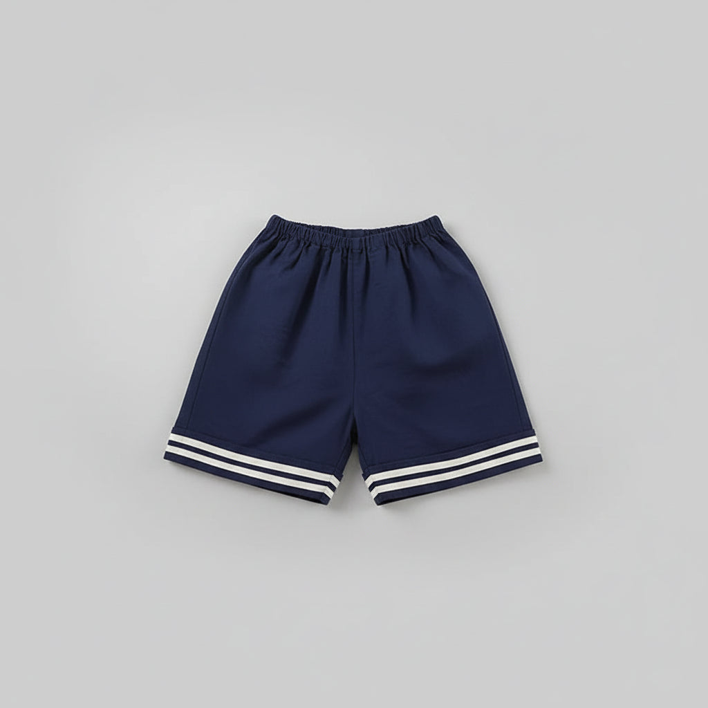 100% Cotton Sailor Collar Soft Cotton Navy Outfit Set
