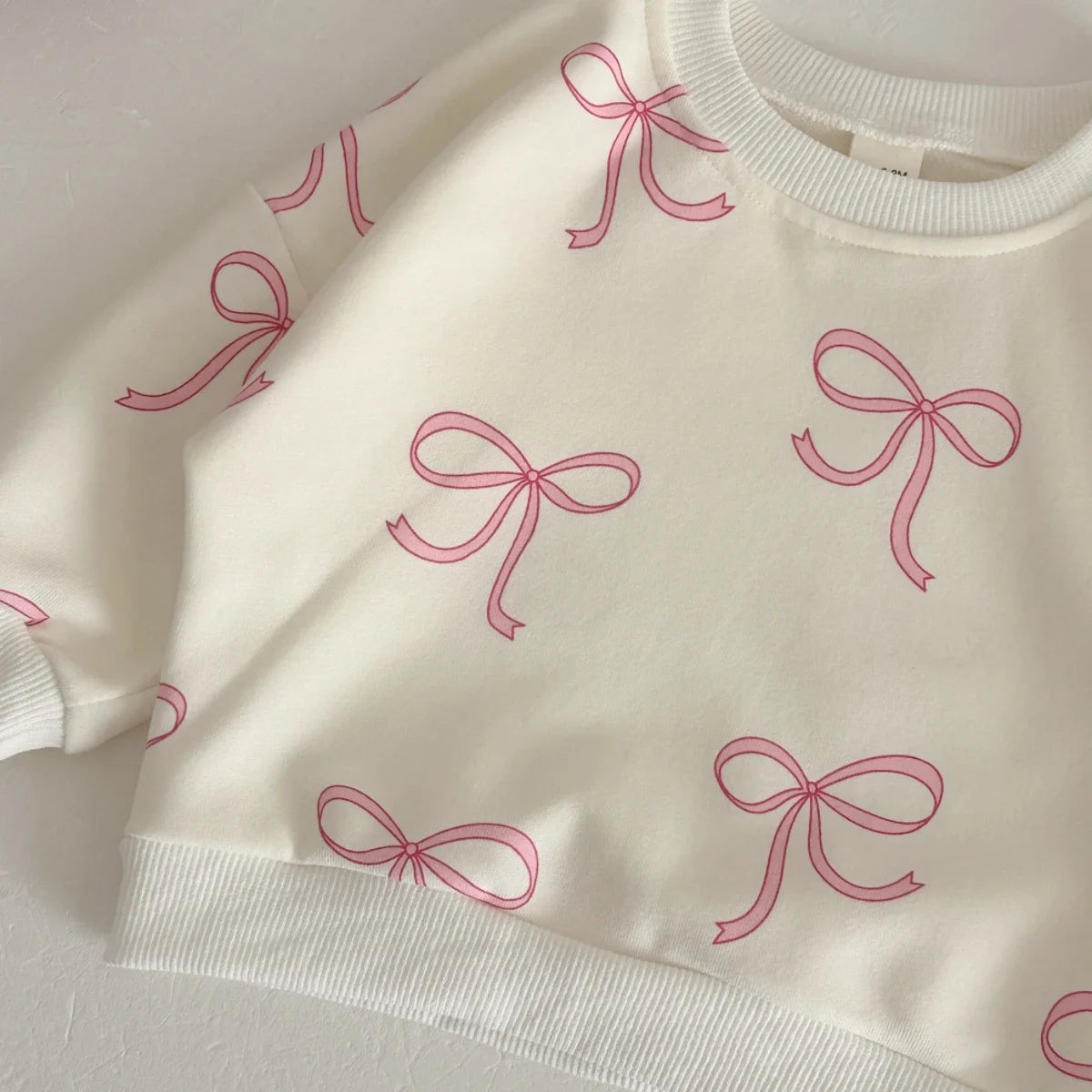 Cotton Cute Bow Top & Pants Set