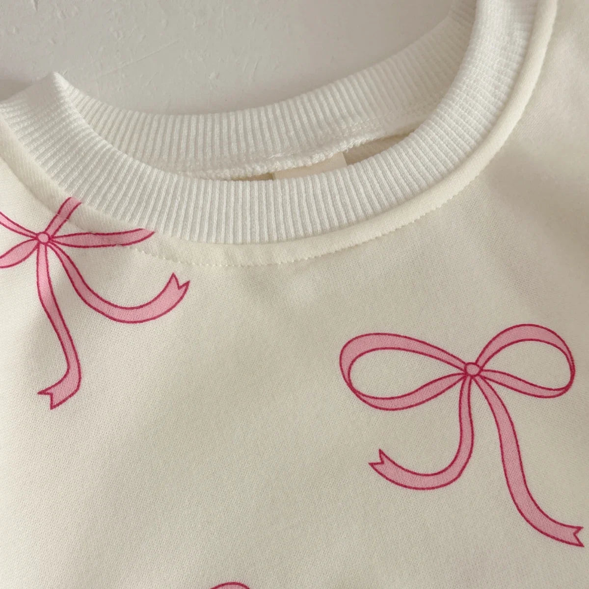Cotton Cute Bow Top & Pants Set