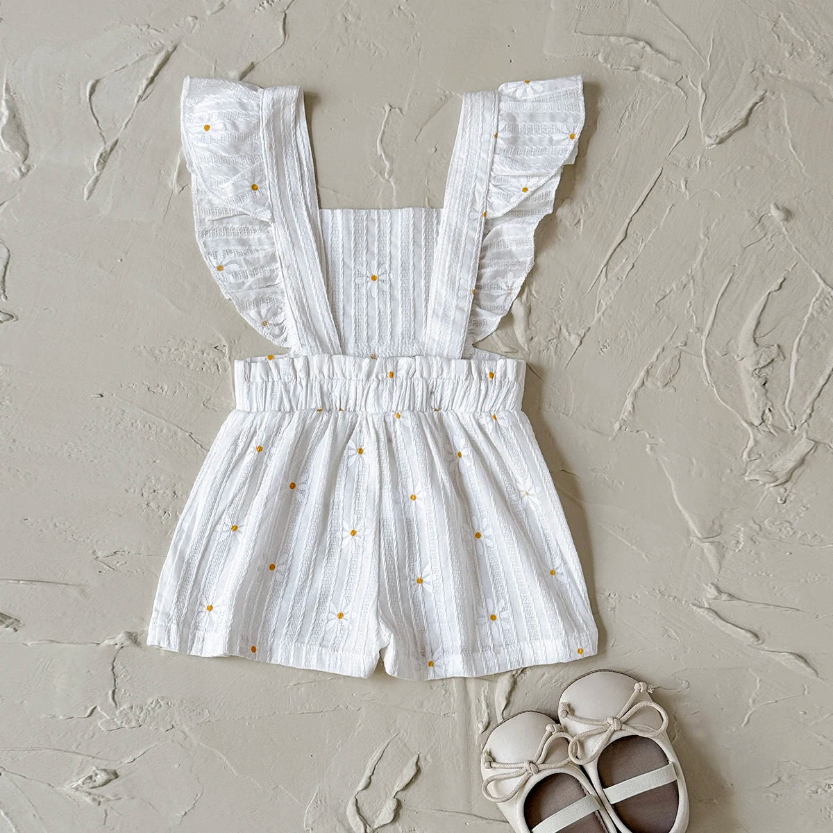 Viscose Overall – Lightweight Ruffle Sleeve Romper