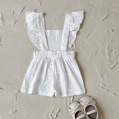 Viscose Overall – Lightweight Ruffle Sleeve Romper