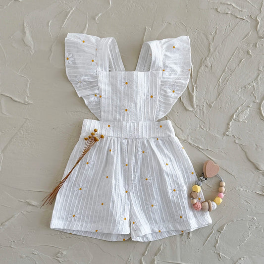 Viscose Overall – Lightweight Ruffle Sleeve Romper