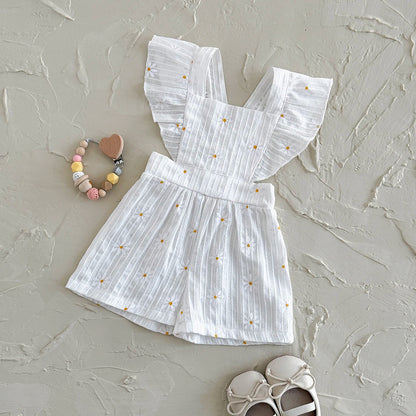 Viscose Overall – Lightweight Ruffle Sleeve Romper
