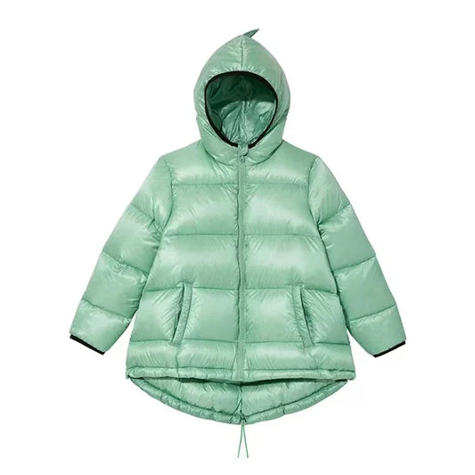 Cotton Dinosaur Hooded Puffer Coat