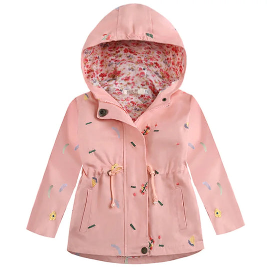 Girls Reversible Hooded Jacket – Double-Sided Design