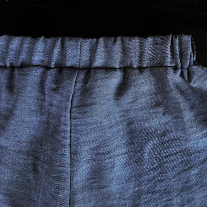 100% Cotton Ribbed Knit Peplum Top & Wide Leg Pants Set
