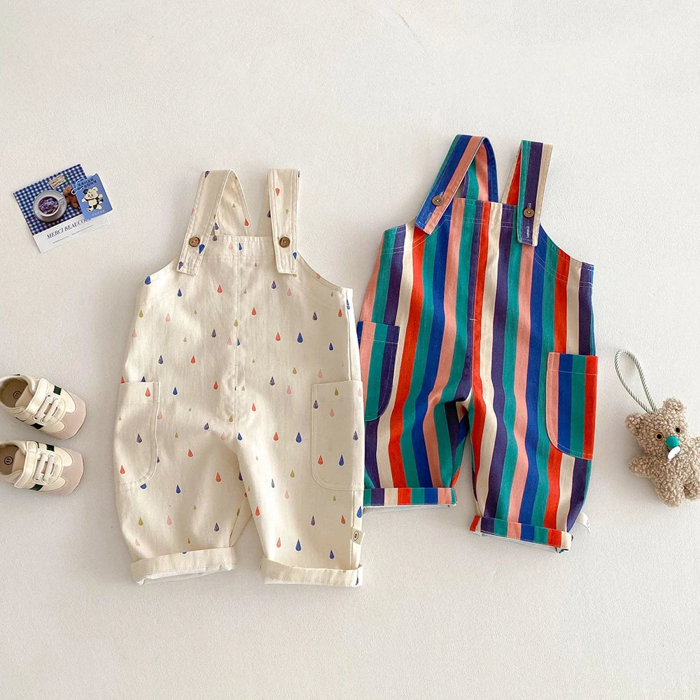 Toddler Sleeveless Cotton Romper Jumpsuit