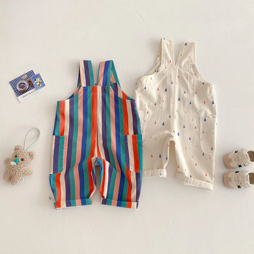 Toddler Sleeveless Cotton Romper Jumpsuit
