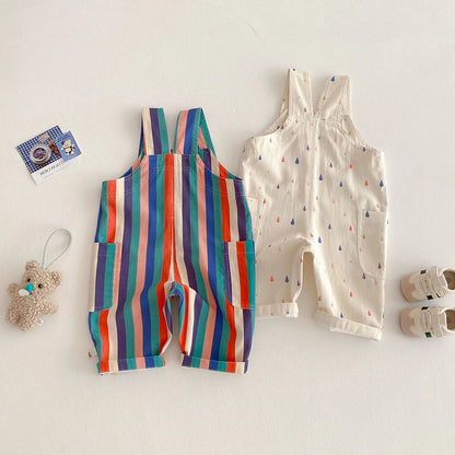 Toddler Sleeveless Cotton Romper Jumpsuit