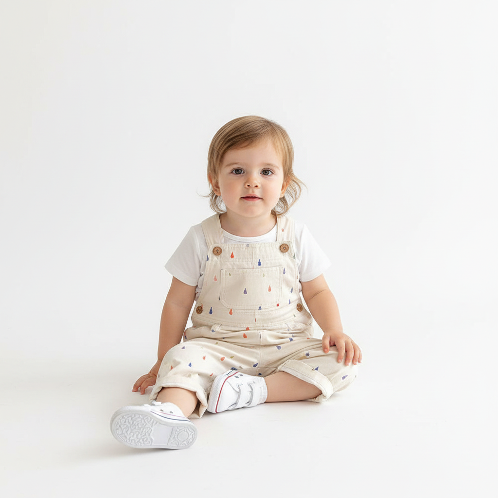 Toddler Sleeveless Cotton Romper Jumpsuit