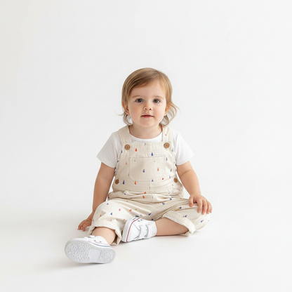 Toddler Sleeveless Cotton Romper Jumpsuit