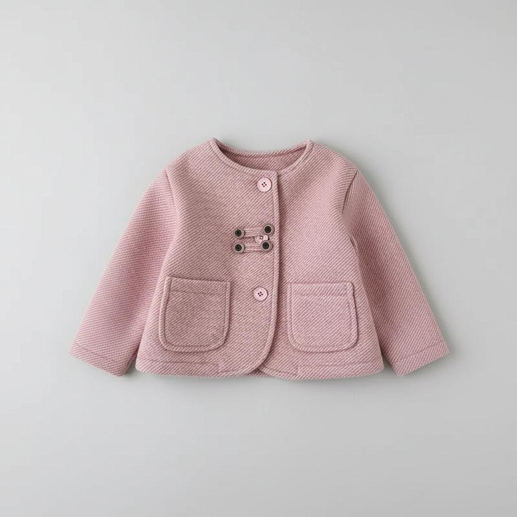 Elegant Jacket & Pants Set with Textured Fabric